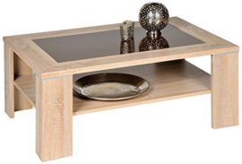 Alfa-Tische M2263 Santos Table basse en bois de chêne Sonoma et verre brun 100 x 65 cm Alfa-Tische M2263 Santos Table basse en bois de chêne Sonoma et verre brun 100 x 65 cm 2