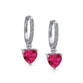 Bling Jewelry Boucles d’oreille avec Pierre simulée colorée en argent CZ Bling Jewelry Boucles d’oreille avec Pierre simulée colorée en argent CZ 4