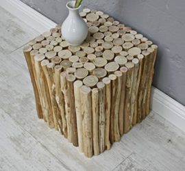 Bois-massif-Tabouret-chalet-brun-Table-dappoint-Holzhocker-Urban-0-1