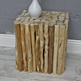 Bois-massif-Tabouret-chalet-brun-Table-dappoint-Holzhocker-Urban-0