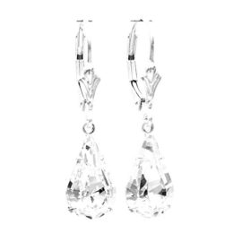 Boucles d’oreilles en argent sterling vec des cristaux Teardrop de SWAROVSKI® levier vers l’arrière. Boucles d’oreilles en argent sterling vec des cristaux Teardrop de SWAROVSKI® levier vers l’arrière. 3