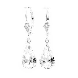 Boucles d’oreilles en argent sterling vec des cristaux Teardrop de SWAROVSKI® levier vers l’arrière. Boucles d’oreilles en argent sterling vec des cristaux Teardrop de SWAROVSKI® levier vers l’arrière. 6