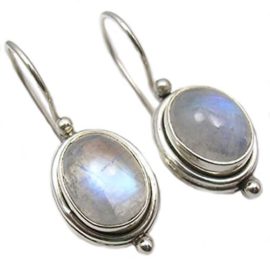 Boucles d’oreilles pierre de lune en argent massif 925 – Taille des pierres 8x10mm Boucles d’oreilles pierre de lune en argent massif 925 – Taille des pierres 8x10mm 2