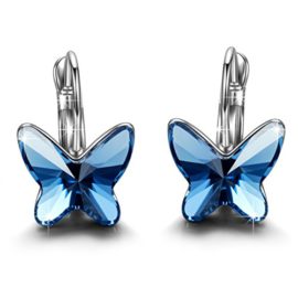 Brilla Cadeaux de Saint-Valentin SWAROVSKI ELEMENTS Bijoux à la mode boucles d’oreilles ‘Butterfly Dream’ bleus Brilla Cadeaux de Saint-Valentin SWAROVSKI ELEMENTS Bijoux à la mode boucles d’oreilles ‘Butterfly Dream’ bleus