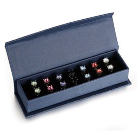 Coffret-de-sept-paires-de-boucles-d-oreilles-serties-de-cristaux-Swarovski-Element-NEUF-0-0