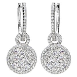 EVER FAITH® – Mignon – Boucle d’Oreilles Femme Argent 925 Oxyde de Zirconium Ronde Clair Plaqué Rhodium EVER FAITH® – Mignon – Boucle d’Oreilles Femme Argent 925 Oxyde de Zirconium Ronde Clair Plaqué Rhodium