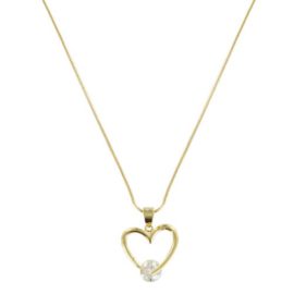 Eliot-64062Z-Coup-de-Cur-Collier-avec-Pendentif-Femme-Cur-Plaqu-Or-Oxyde-de-zirconium-42-cm-0