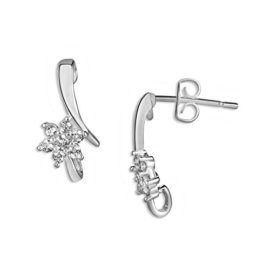 Fashionvictime – Boucles D’Oreilles Femme – « Fleur » – Argent Plaqué Rhodium – Cubic Zirconium (Cz) – Bijou Faux St Valentin Fashionvictime – Boucles D’Oreilles Femme – « Fleur » – Argent Plaqué Rhodium – Cubic Zirconium (Cz) – Bijou Faux St Valentin 2