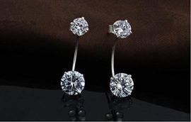 Fashmond-Boucles-dOreilles-double-perles-brillantes-Argent-fin-925-avec-Oxyde-de-Zirconium-Deux-faons-de-porter-Cadeau-Saint-Valentin-Anniversaire-0-1