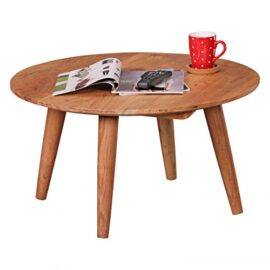 FineBuy table basse en bois massif acacia | Table de salon ronde Ø75 x 40 cm | Table avec 4 pieds en bois naturel | Meubles de salon en bois véritable solide | Table basse design moderne FineBuy table basse en bois massif acacia | Table de salon ronde Ø75 x 40 cm | Table avec 4 pieds en bois naturel | Meubles de salon en bois véritable solide | Table basse design moderne 3