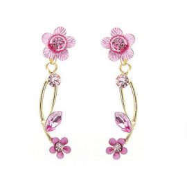 Glamorousky Forme De Fleur Rose Boucles D’Oreilles D’Or Avec Des Cristaux D’Élément De autrichien Rose (831) Glamorousky Forme De Fleur Rose Boucles D’Oreilles D’Or Avec Des Cristaux D’Élément De autrichien Rose (831)