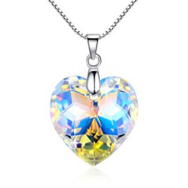 GoSparking Aurora Borealis Cristal Collier pendentif en Argent 925 Coeur avec le cristal autrichien pour les femmes GoSparking Aurora Borealis Cristal Collier pendentif en Argent 925 Coeur avec le cristal autrichien pour les femmes 2