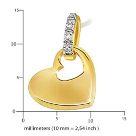 Goldmaid-He-C3702GG375-Collier-Femme-avec-pendentif-Coeur-Or-jaune-9-cts-19-Gr-Diamant-002-Cts-0-2