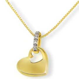 Goldmaid – He C3702GG375 – Collier Femme avec pendentif – Coeur – Or jaune (9 cts) 1.9 Gr – Diamant 0.02 Cts Goldmaid – He C3702GG375 – Collier Femme avec pendentif – Coeur – Or jaune (9 cts) 1.9 Gr – Diamant 0.02 Cts