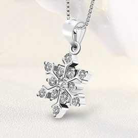 J.Rosée Collier en argent 925, pendentif neige fantaisie avec des diamants J.Rosée Collier en argent 925, pendentif neige fantaisie avec des diamants 4