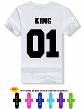 JWBBU-Couple-T-shirt-Et-Amants-chemise-imprimer-Lettre-de-King-ou-Queen-Casual-T-Shirt-Tops-Col-Rond-0