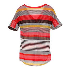 Jardin-Rv-T-shirt-Femme-Et-Manches-Courtes-Rayures-Multicolore-Col-V-Top-Blouse-0-3