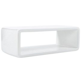 Kokoon CT00080WH Fiber Table Basse Verre Blanc 61 x 121 x 41 cm Kokoon CT00080WH Fiber Table Basse Verre Blanc 61 x 121 x 41 cm