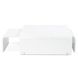 Kokoon CT00160WH Rol Table Basse Bois Blanc 75 x 110 x 30 cm Kokoon CT00160WH Rol Table Basse Bois Blanc 75 x 110 x 30 cm 4