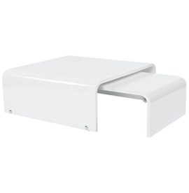 Kokoon CT00160WH Rol Table Basse Bois Blanc 75 x 110 x 30 cm Kokoon CT00160WH Rol Table Basse Bois Blanc 75 x 110 x 30 cm