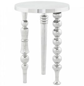 Kokoon DK00520AL Tripod Table d’Appoint Métal Argenté 4 x 77 x 77 cm Kokoon DK00520AL Tripod Table d’Appoint Métal Argenté 4 x 77 x 77 cm 2