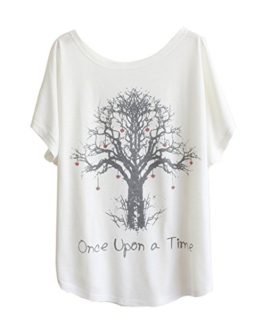 Luna et Margarita T-shirt femme blanche manche chauve-souris à motif col rond coton mélange taille 36 38 40 42 44 46 Luna et Margarita T-shirt femme blanche manche chauve-souris à motif col rond coton mélange taille 36 38 40 42 44 46