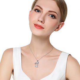 MARENJA Cristal-Collier Femme Chat Chic avec Yeux Bleus Lagon Cristal Autrichien Plaqué Or Blanc Bijoux Fantaisie 40-45cm MARENJA Cristal-Collier Femme Chat Chic avec Yeux Bleus Lagon Cristal Autrichien Plaqué Or Blanc Bijoux Fantaisie 40-45cm 6