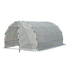 Outsunny Serre de Jardin Tunnel de Culture 12m² Bâche PE Anti-UV Tube Fer 2 Portes 4 Poignées 4L x 3l x 2Hm Blanc Neuf 76WT Outsunny Serre de Jardin Tunnel de Culture 12m² Bâche PE Anti-UV Tube Fer 2 Portes 4 Poignées 4L x 3l x 2Hm Blanc Neuf 76WT 6