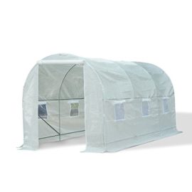 Outsunny Serre de Jardin Tunnel de Culture Serre Potager 9m² Bâche PE Anti-UV Tube Fer 6 Fenêtres 4.5L x 2l x 2Hm Blanc Neuf 73 Outsunny Serre de Jardin Tunnel de Culture Serre Potager 9m² Bâche PE Anti-UV Tube Fer 6 Fenêtres 4.5L x 2l x 2Hm Blanc Neuf 73 3