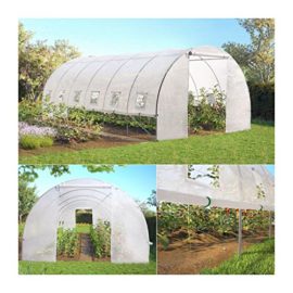 ProBache – Grande serre de jardin tunnel toutes saisons 18 m² 180gr/m² blanche transparente ProBache – Grande serre de jardin tunnel toutes saisons 18 m² 180gr/m² blanche transparente 3