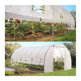 ProBache – Grande serre de jardin tunnel toutes saisons 18 m² 180gr/m² blanche transparente ProBache – Grande serre de jardin tunnel toutes saisons 18 m² 180gr/m² blanche transparente