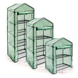 Relaxdays Serre de Jardin 60 x 46 cm 3 étages Étagère avec Bâche Amovible Balcon Terrasse Tente Relaxdays Serre de Jardin 60 x 46 cm 3 étages Étagère avec Bâche Amovible Balcon Terrasse Tente 2