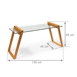 Relaxdays Table basse plateau verre et pieds bambou MUKAI HxlxP : 65 x 130 x 46 cm table de salon rectangle scandinave nordique, nature Relaxdays Table basse plateau verre et pieds bambou MUKAI HxlxP : 65 x 130 x 46 cm table de salon rectangle scandinave nordique, nature 6