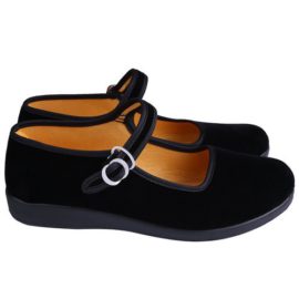 Sibba Mary Janes Toile Basket Femme Ballerine Chaussures Plat Léger Bracelet – Noir Sibba Mary Janes Toile Basket Femme Ballerine Chaussures Plat Léger Bracelet – Noir 3