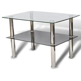 Table Basse en Verre 2 Plateaux Table Basse en Verre 2 Plateaux 3