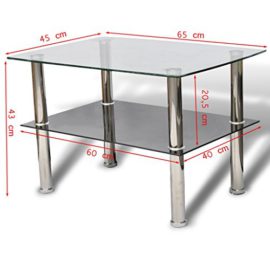 Table Basse en Verre 2 Plateaux Table Basse en Verre 2 Plateaux 6