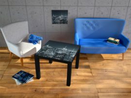 Table Basse + pellicule de protection + 55x55x45 cm + table noire + table basse + New York + motif 13020906-8 Table Basse + pellicule de protection + 55x55x45 cm + table noire + table basse + New York + motif 13020906-8 3