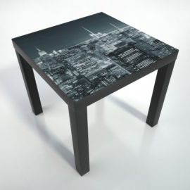 Table Basse + pellicule de protection + 55x55x45 cm + table noire + table basse + New York + motif 13020906-8 Table Basse + pellicule de protection + 55x55x45 cm + table noire + table basse + New York + motif 13020906-8 2