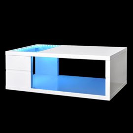 Table basse LED blanc brillant 41,5 cm Table basse LED blanc brillant 41,5 cm 3