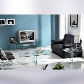 Table basse design Royal en verre transparent Table basse design Royal en verre transparent