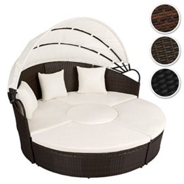 TecTake-Canap-de-jardin-chaise-longue-bain-de-soleil-en-aluminium-et-poly-rotin-avec-toit-dpliable-largeur-env-178cm-diverses-couleurs-au-choix-0