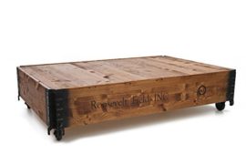 ‘Uncle Joe S 75767 Table basse « Roosevelt Field, Vintage, shabby chic 104 x 64 x 30 cm en bois marron clair ‘Uncle Joe S 75767 Table basse « Roosevelt Field, Vintage, shabby chic 104 x 64 x 30 cm en bois marron clair