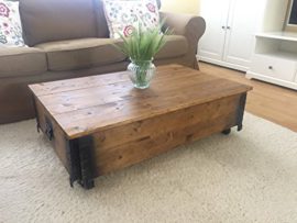 Uncle-Joes-Table-basse-Table-dappoint-Table-de-salon-En-bois-de-noyer-massif-Style-shabby-chic-Vintage-0