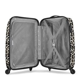 VALISE-CABINE-RIGIDE-4-ROUES-DOUBLE-ULTRA-LEGER-55-CM-LEOPARD-PARTYPRINCE-0-1