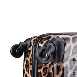 VALISE-CABINE-RIGIDE-4-ROUES-DOUBLE-ULTRA-LEGER-55-CM-LEOPARD-PARTYPRINCE-0-2