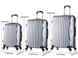 WOLTU #467 Valise chariot étui rigide,baggage chariot Set 4 roulettes légèrement,8 couleurs WOLTU #467 Valise chariot étui rigide,baggage chariot Set 4 roulettes légèrement,8 couleurs 5