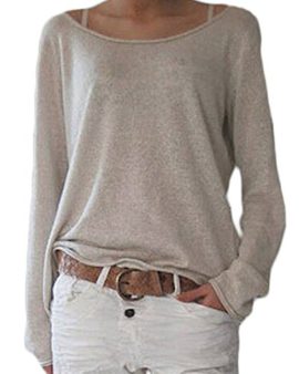 ZANZEA-Femmes-Automne-Casual-Vrac-Lche-Chemise-Manches-Longues-Coton-T-shirt-Top-Blouse-Pull-Shirt-0