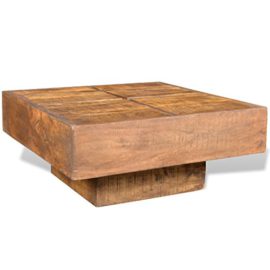 vidaXL-Table-de-salon-brune-carre-en-bois-mangue-style-antique-0-2