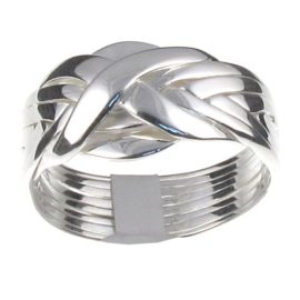 8-reihiger-Bague-Puzzle-Motif-en-argent-sterling-0