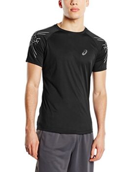 ASICS T-shirt à manches courtes à rayures pour homme ASICS T-shirt à manches courtes à rayures pour homme